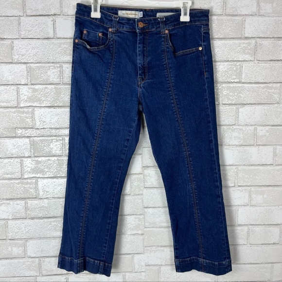 Pilcro and the Letterpress Anthropologie high waist cropped ankle jeans - Picture 2 of 9